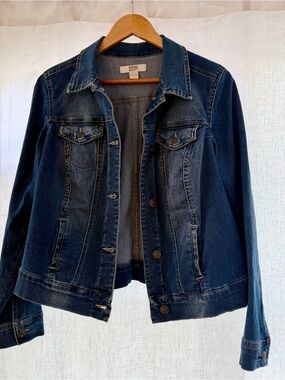 Vintage America Medium Dark Blue Denim Jacket - Women